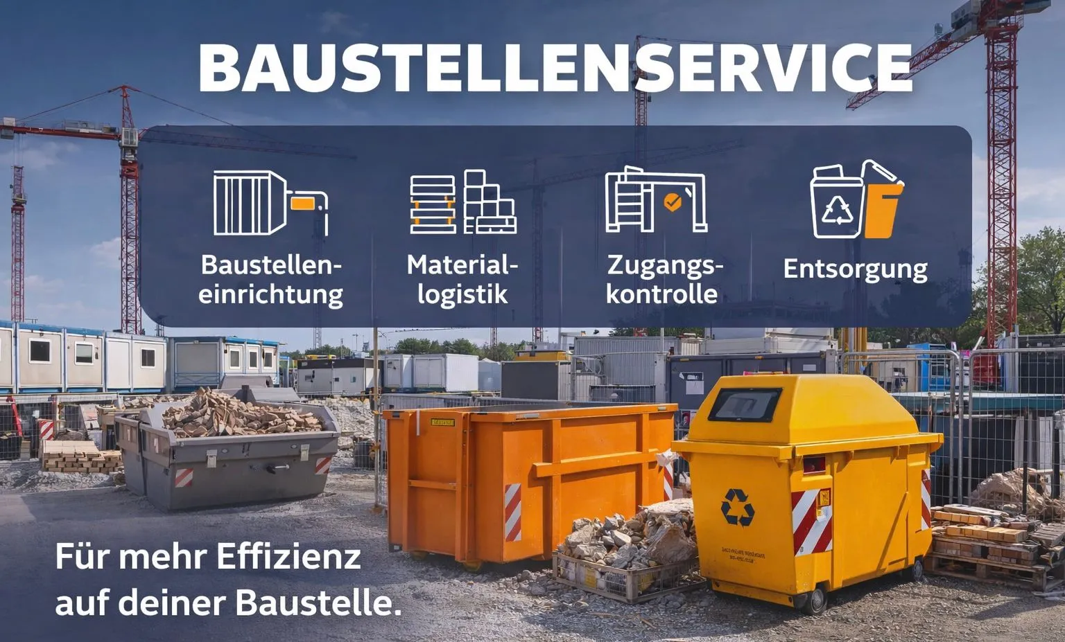Baustellenservice Heilbronn – Sicherheitsausrüstung mit Schutzhelm, Gehörschutz und Baustellen-Equipment